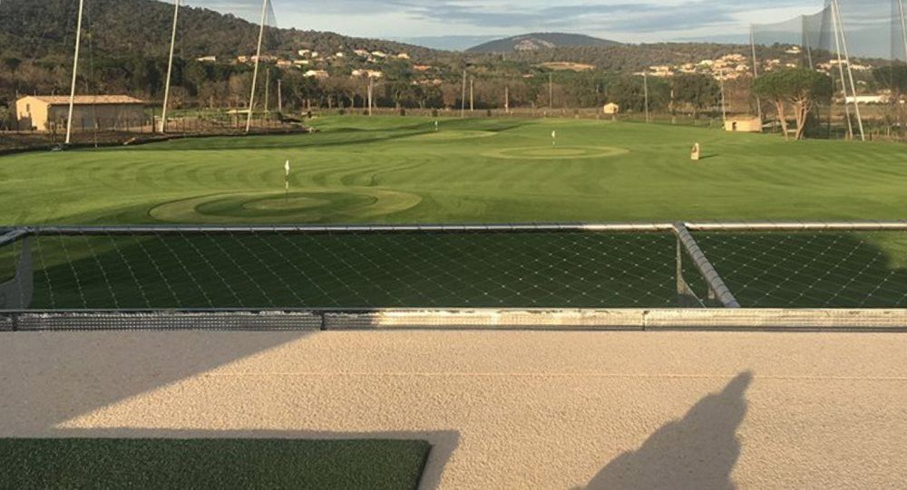 Phoenix Synthetic turf beside natural grass golf course