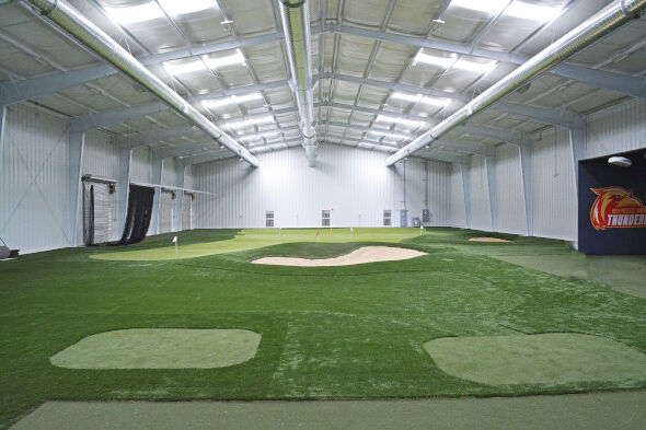 Phoenix indoor putting facility with tee boxes